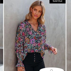 Cute Carnation Chiffon Blouse